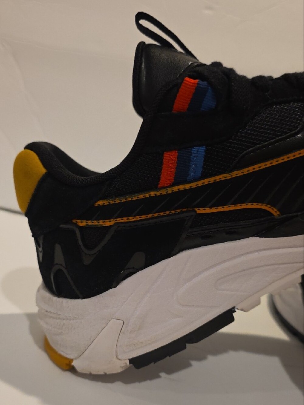 Rare Men's Black & Gold Yellow Racing-Inspired Sneakers BMW RS M SERIES Size 10 - Picture 14 of 16